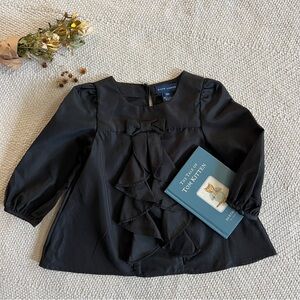 Ralph Lauren Black Bow Front Blouse 18m